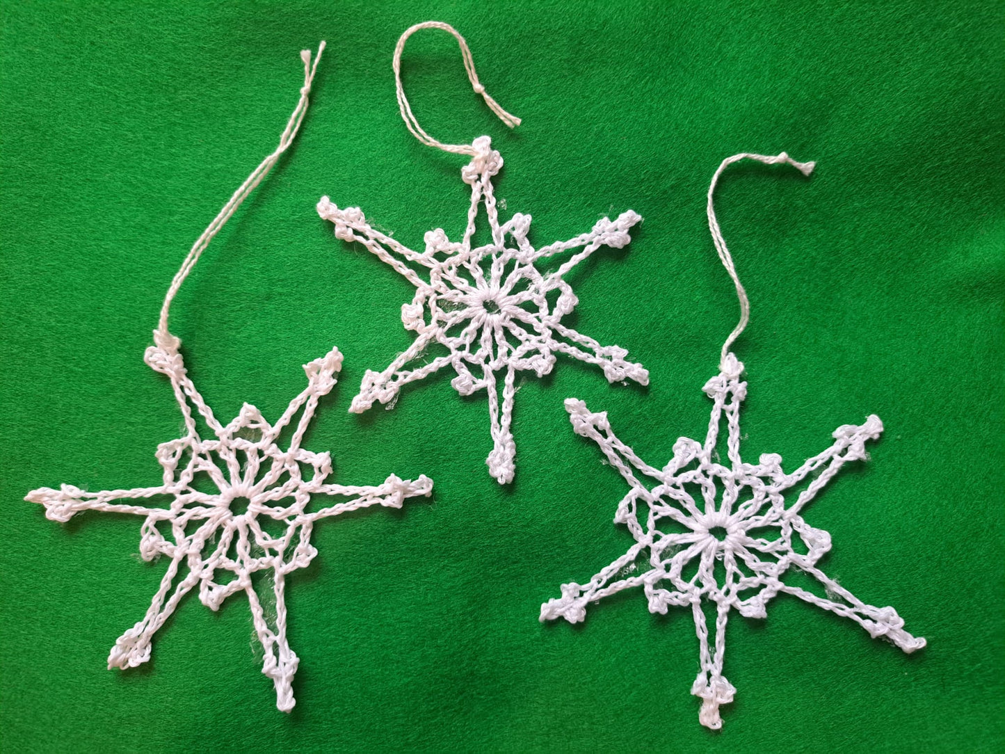 Handmade Cotton Crochet Snowflake Ornament (sold out)