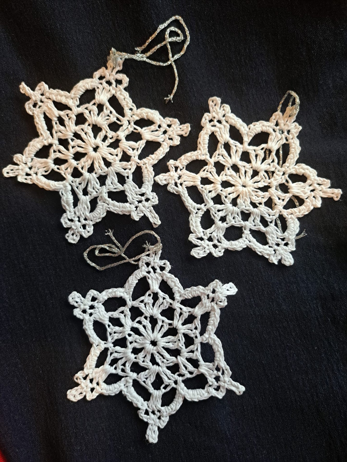 Handmade Crochet Christmas Star Decoration - 100% Cotton