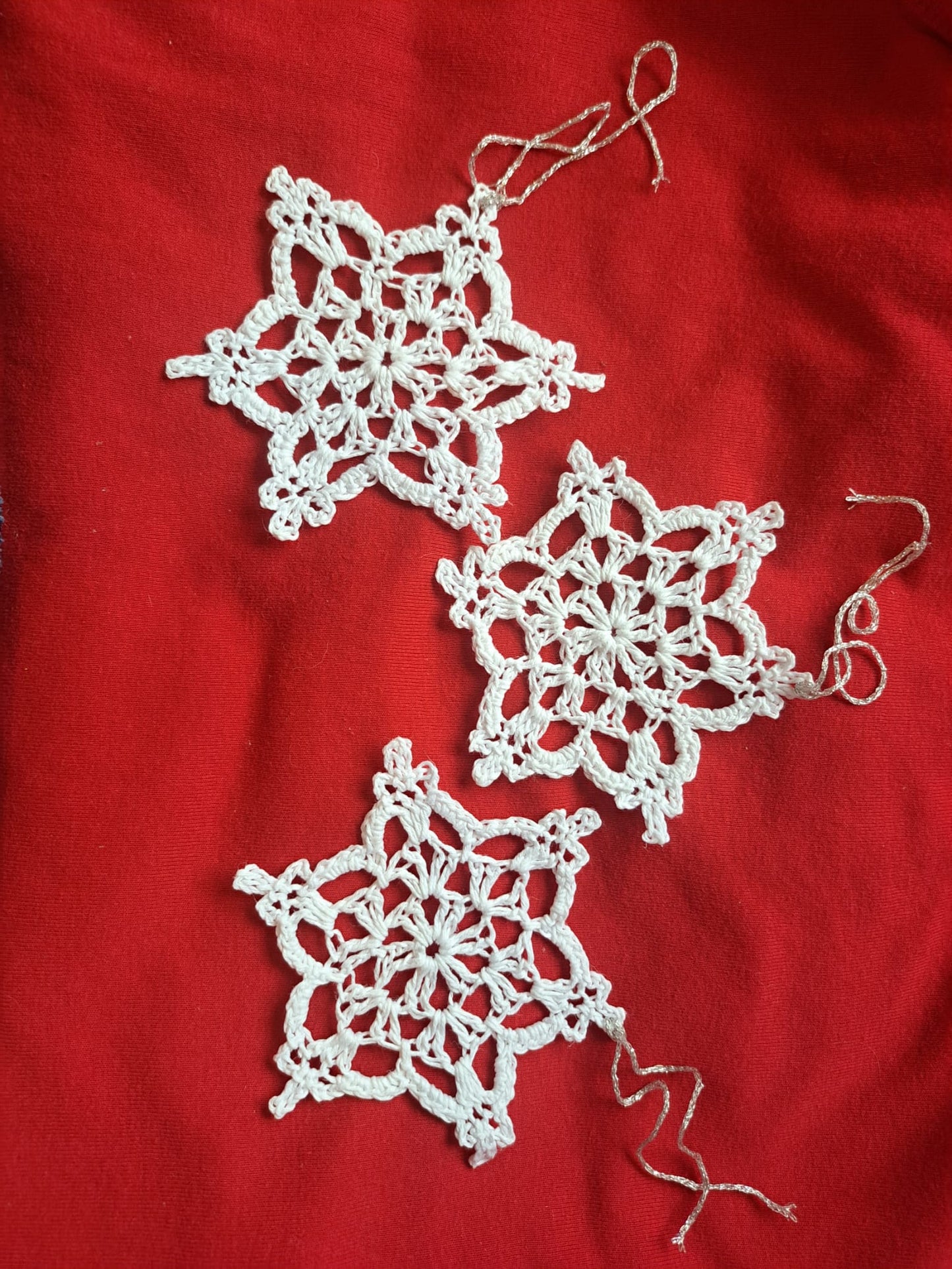 Handmade Crochet Christmas Star Decoration - 100% Cotton